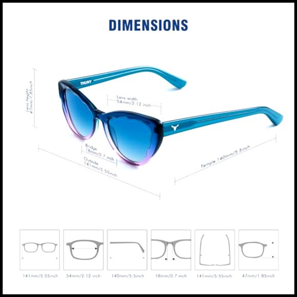 Acetate Frame Polarized Cat Eye Sunglasses with UV400 Protection main image 5